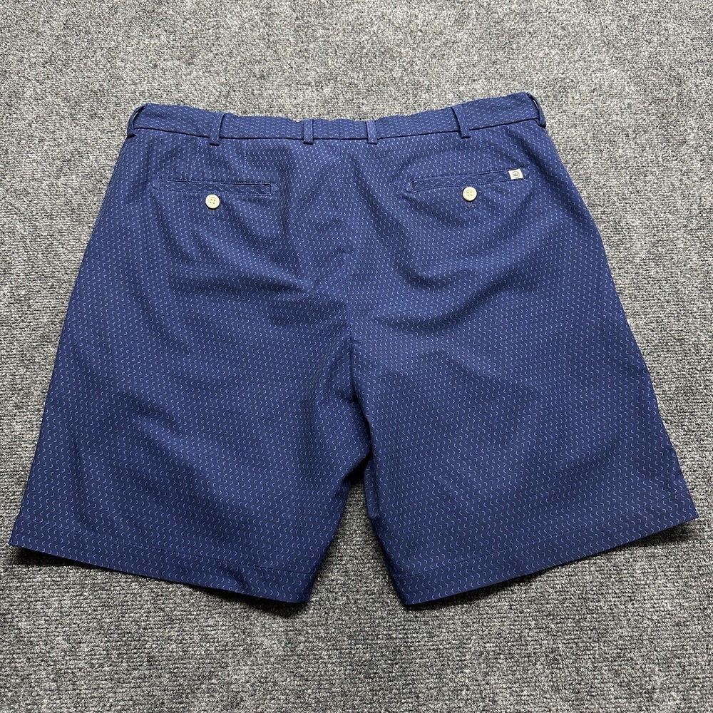 Peter Millar Crown Sport Shorts Mens 38 Blue Geometric AOP Golf Performance - Picture 7 of 11